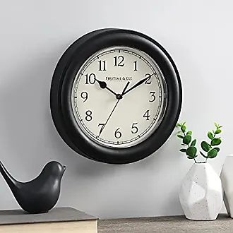 Navaris 24 Hour Wall Clock - 11.8 Analog Military Time Clock with Silent