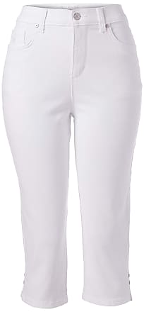 Gloria Vanderbilt Womens Amanda Capri Jeans, Vintage White, 16 Petite