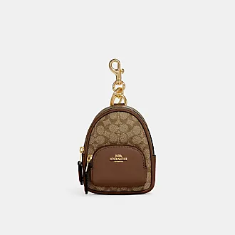 Coach Unisex Plain Leather Logo Keychains & Bag Charms