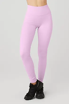 Alo Yoga Leggings Womens XS Pink Lavender Heather High Waist Alosoft Flow  Active