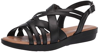 Easy Street womens Flat Sandal, Black, 6.5 N US