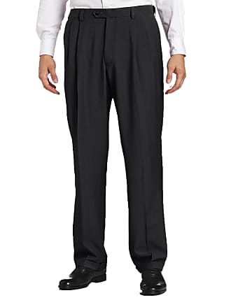 Haggar Mens Repreve Stria Gab Pleat Front Dress Pant,Med Grey Stria,38x30