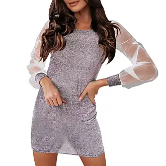 Vestito Paillettes Donna Curvy Invernale Scollo a V Vestiti Classic Sexy  Scintillanti Abito Cerimonia Donna Elegante Invernale Costume Carnevale  Donna