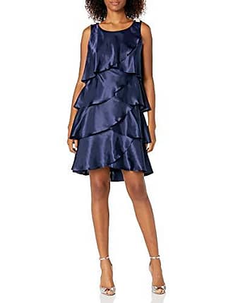 Petite and Regular Jewel-Strap Tiered Cocktail Party Dress 