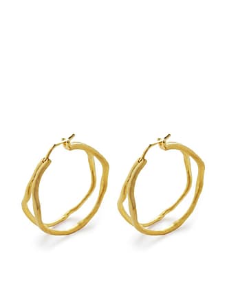 Deia Chunky Medium Hoop Earrings in 18ct Gold Vermeil on Sterling Silver