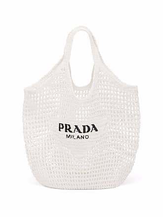 Prada Small Flou Shoulder Bag In Neutrals