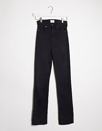 Alice & Olivia Jeans high rise kick flare jeans in black-Red