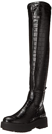 Black silhouette over the knee sock boots in monogram black - 6.5