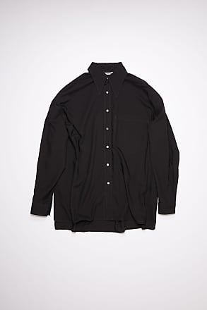 Stylish black shirt with long sleeve Siluet Black by Caramella Fashion