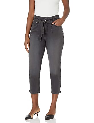 Gloria Vanderbilt Womens Paperbag HR Straight Crop Jeans, Rockford, 10 Petite