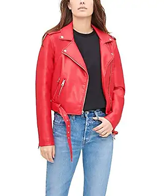 Bright red clearance leather jacket