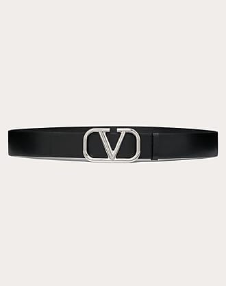 Vlogo Signature Calfskin Belt for Man in Black