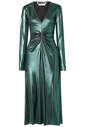 Rotate Ruched stretch-lamé midi dress - Green - XXS