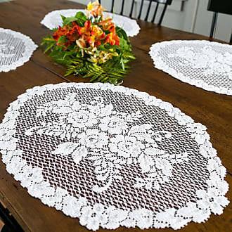 Beautiful Heritage Lace Doily Table Linen  Antique Color Windsor 12x16 Inch NICE 