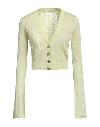 ALESSANDRA RICH Ruffled crystal-embellished pointelle-knit mohair-blend  cardigan