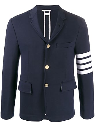 Thom Browne 4-Bar loopback sport blazer - men - Cotton - 00 - Blue