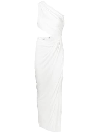 Ronny Kobo one-shoulder cut-out draped gown - women - Polyester/Rayon - S - White