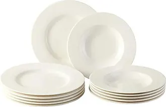 Villeroy & Boch Manufacture Rock Starter 6 pcs, Premium Porcelain Crockery  Set, Pasta Dinner Plate, 2X Dish, Black/Grey