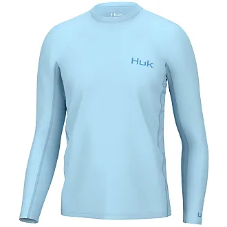 Huk Men's Icon X French Vanilla Small Short Sleeve Performance Fishing  Shirt 