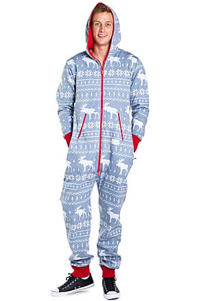Topassion-Mens Christams 3D Printed Tracksuit Mens Onesies Full Zip Jumpsuit Playsuit All in One Hoodie Cotton Rich Print Tracksuit Casual Suit Xmas Autumn Winter Sportswear 
