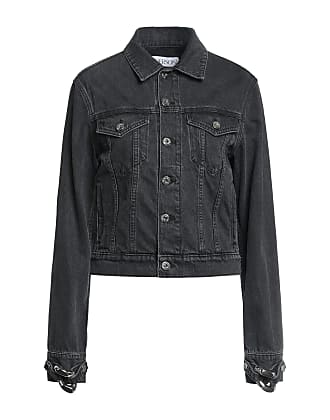 Jw Anderson Sim Card Cotton Trucker Jacket In Black