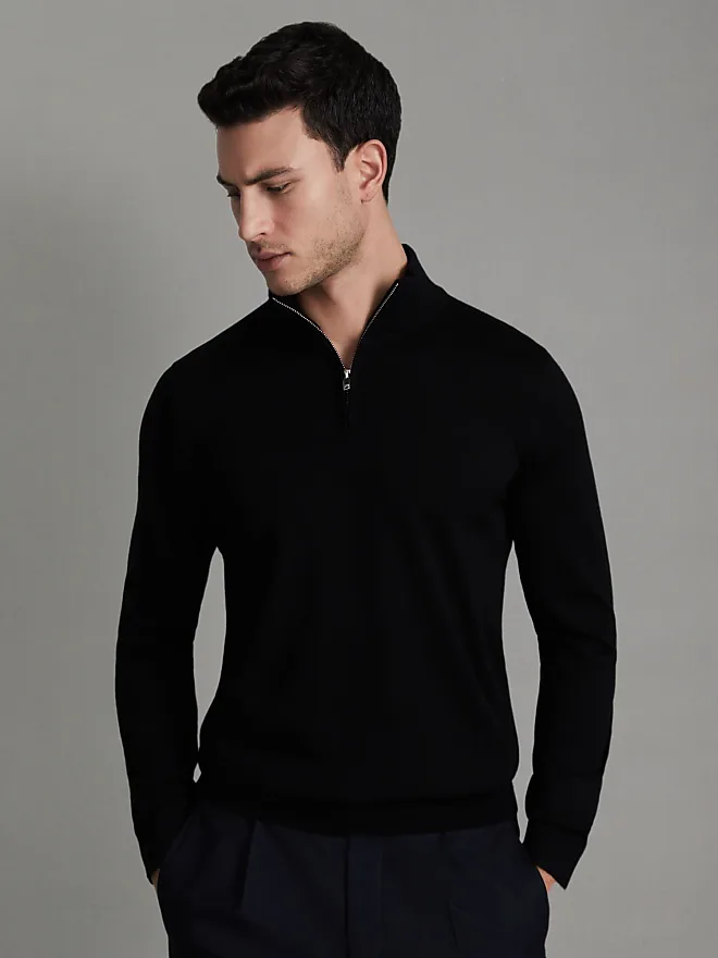 NWT Reiss orders Blackhall Merino Wool Zip Sweater (size XL)