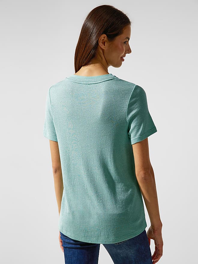Vergleiche Preise für T-Shirt STREET ONE Gr. 36, grün (soft lagoon green)  Damen Shirts Jersey in Unifarbe - Street One | Stylight