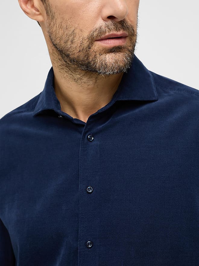 Vergleiche Preise für Langarmhemd ETERNA MODERN FIT Gr. 42, Normalgrößen,  blau (indigo) Herren Hemden Langarm - Eterna | Stylight
