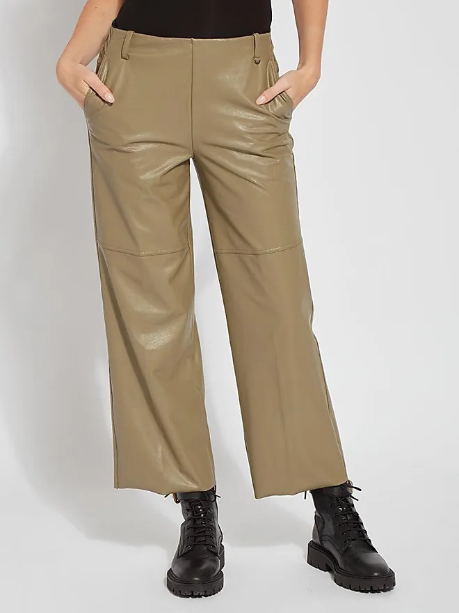 Compare prices for Lyssé Aimee Vegan Leather Pant (27.5 Inseam) Green ...