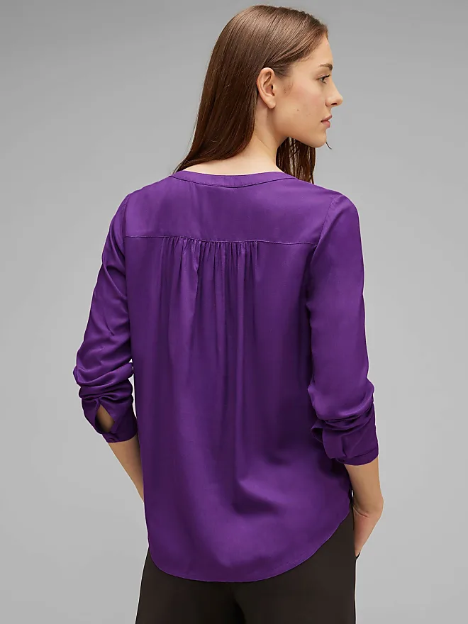 Vergleiche Preise lilac) Street ONE (deep Shirtbluse - STREET | langarm Blusen mit Damen pure Gr. Stylight Seitenschlitzen für One 44, lila