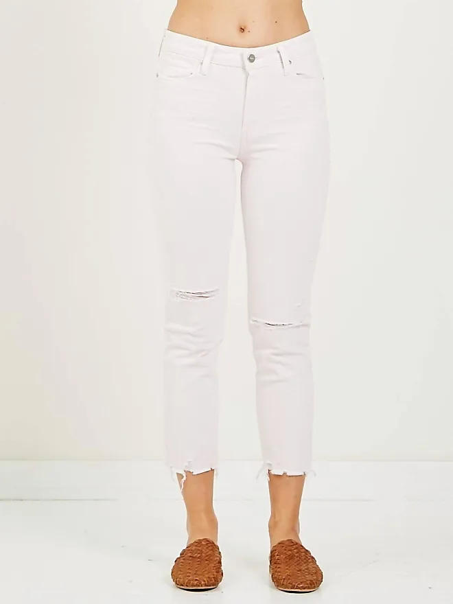 NWT Paige Denim White Hoxton Two Tone Crop shops Pants