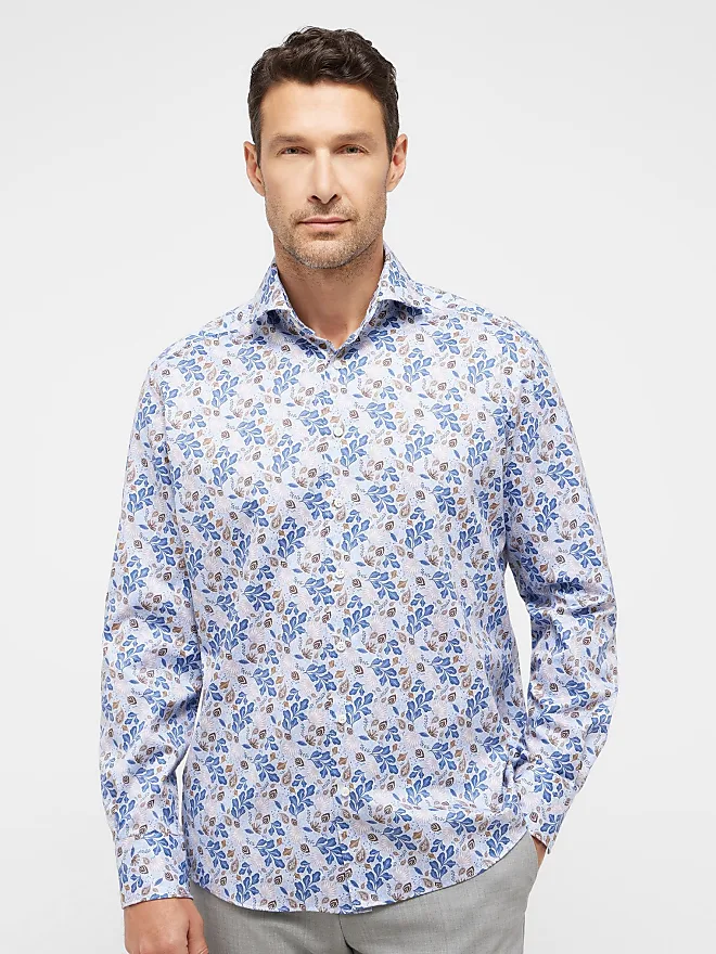 Vergleiche Preise für Langarmhemd COMFORT blau) | FIT Langarm Hemden 40, Stylight Eterna Herren ETERNA - Gr. blau (royal Normalgrößen