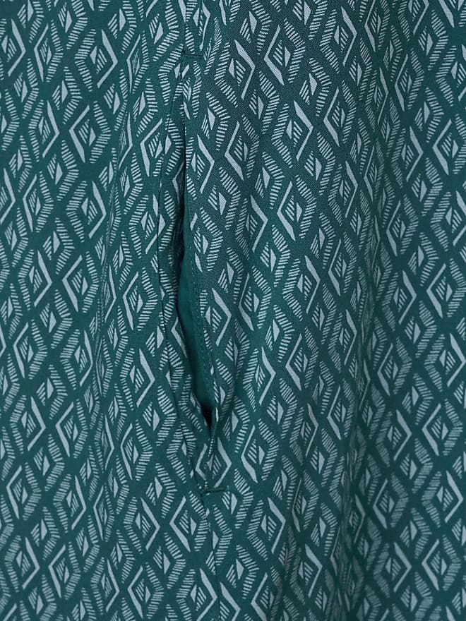 mit Damen CECIL XL Preise Cecil | seitlichen green) grün Taschen (deep Vergleiche lake N-Gr, - Stylight Gr. für (44), Kleider Sommerkleider Druckkleid