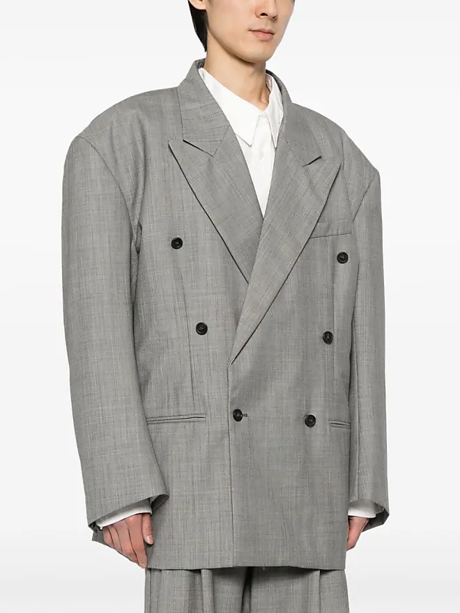 Hed Mayner double-breasted wool blazer - Grey from £2,518.00 - on Stylight