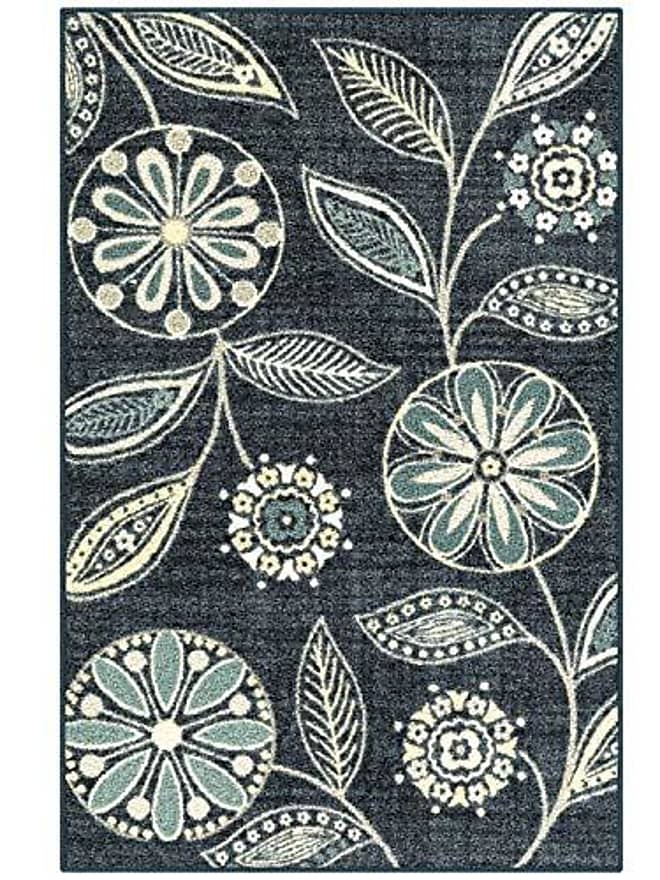 Compare Prices for Reggie Floral Kitchen Rugs Non Skid Accent Area ...