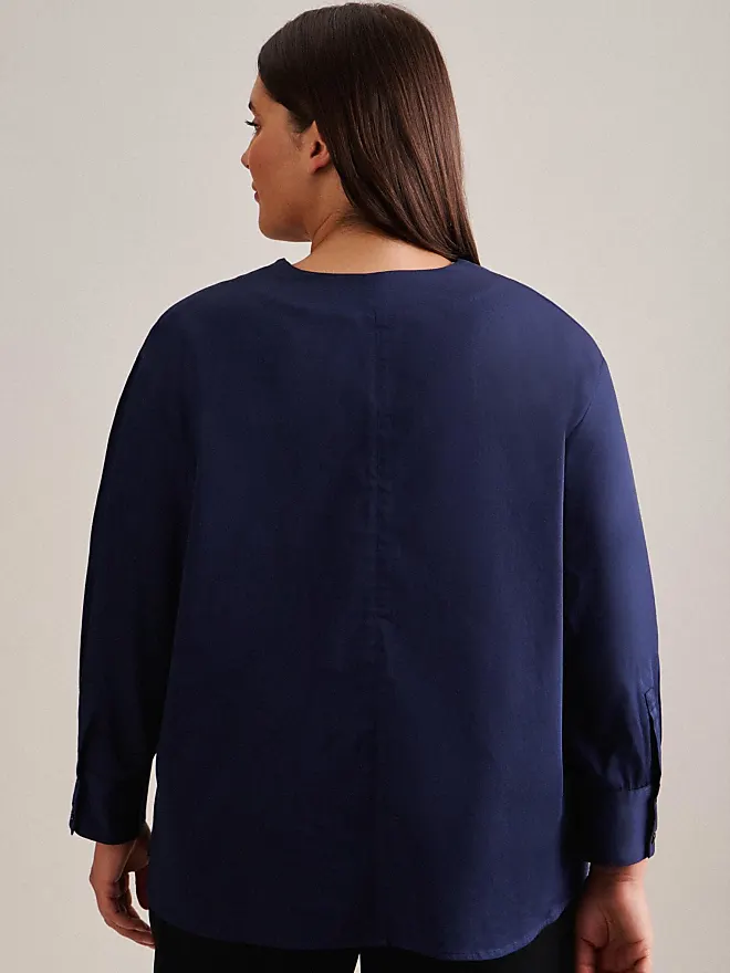 Bluse Rose Uni Vergleiche Blusen SEIDENSTICKER Stylight - | Preise (dunkelblau) 48, Schwarze langarm blau für Damen Gr. Klassische Tunika Seidensticker