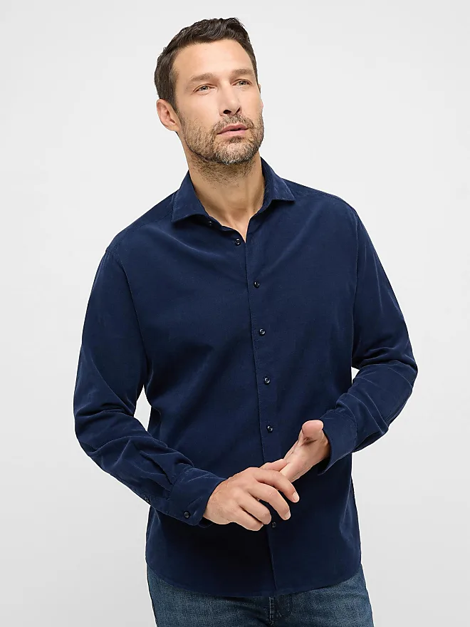 Vergleiche Preise für Langarmhemd 42, blau Gr. Normalgrößen, Langarm Stylight Herren Hemden ETERNA (indigo) FIT Eterna MODERN - 