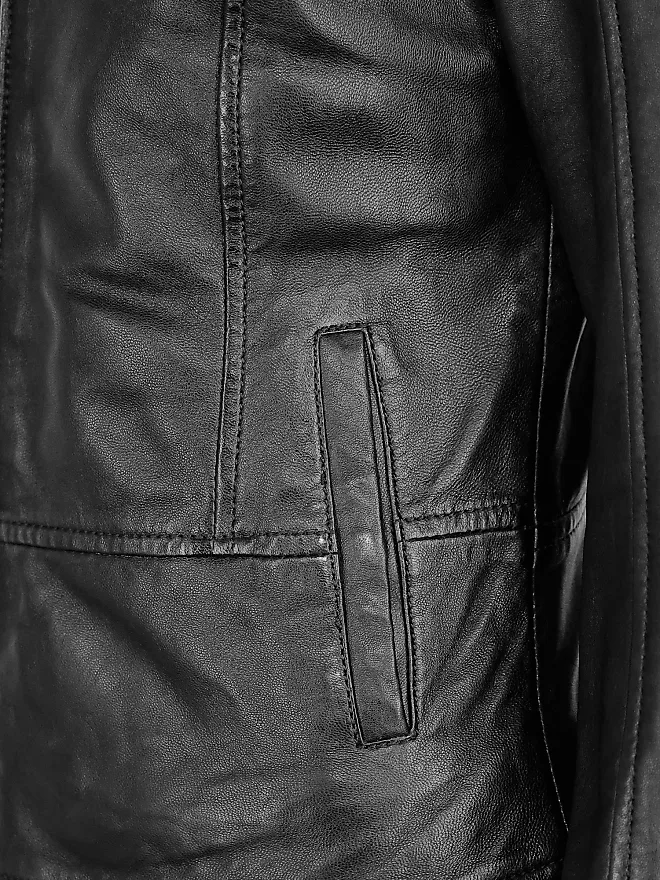 für schwarz Vergleiche XL, Stylight Gr. 31022106 Jacken Mustang MUSTANG Lederjacken Lederjacke (black) | Preise Damen -