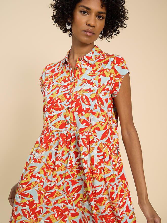 Compare Prices for Everly Printed Jersey Shirt Dress In Orange - White Stuff  | Stylight