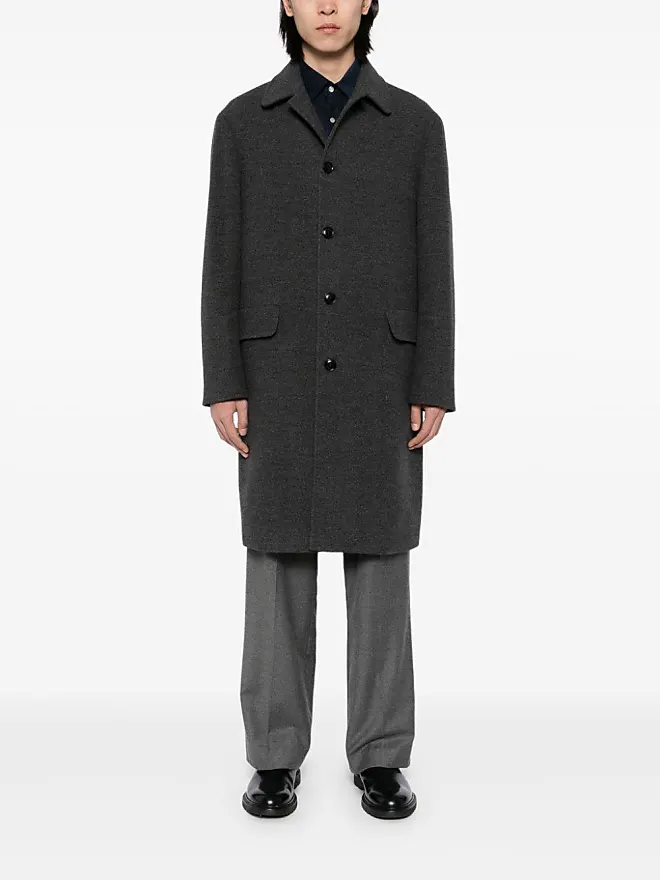 Brett Johnson Manteau Droit à Simple Boutonnage - Gris Dès 4 285,00 ...