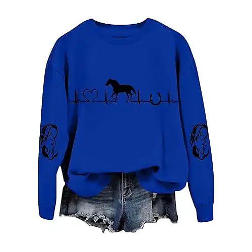 Generic Sweat Shirt De No L Pour Femme Chemise De No L Dhiver Imprim Artistique