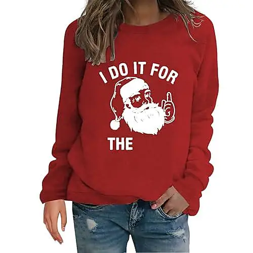 Generic Sweatshirt de Noël pour femme 2025 Haut chaud Sweat de