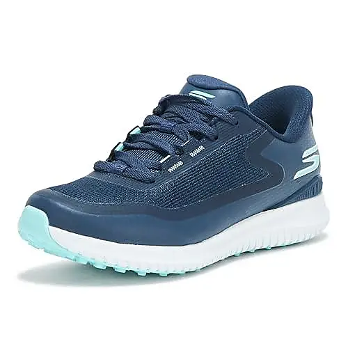 Skechers Womens Flight Slip-in Spikeless Golf Shoe Sneaker, Navy Blue 