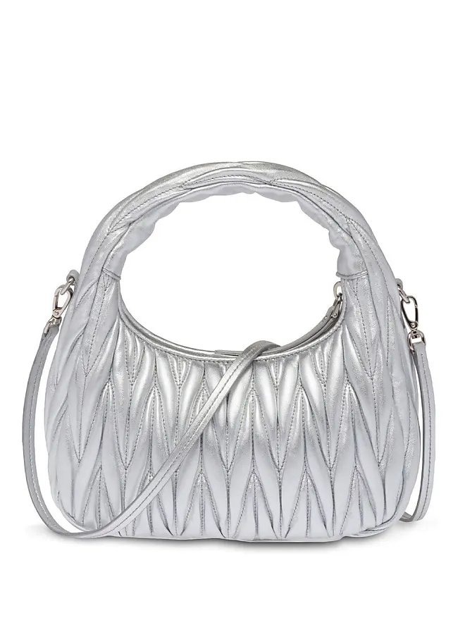 Miu Miu mini Wander matelassé shoulder bag - Silver from £1,840.00 - on  Stylight