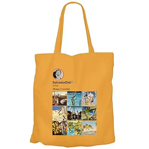 Fabulous Tote Bag Sac Shopping En Toile Orange - Salvador Dali Réseaux 