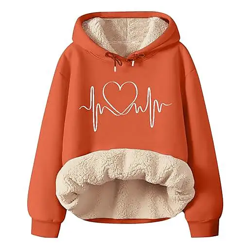 Generic Sweat à capuche de Noël pour femme 2025 aspect hiver laine