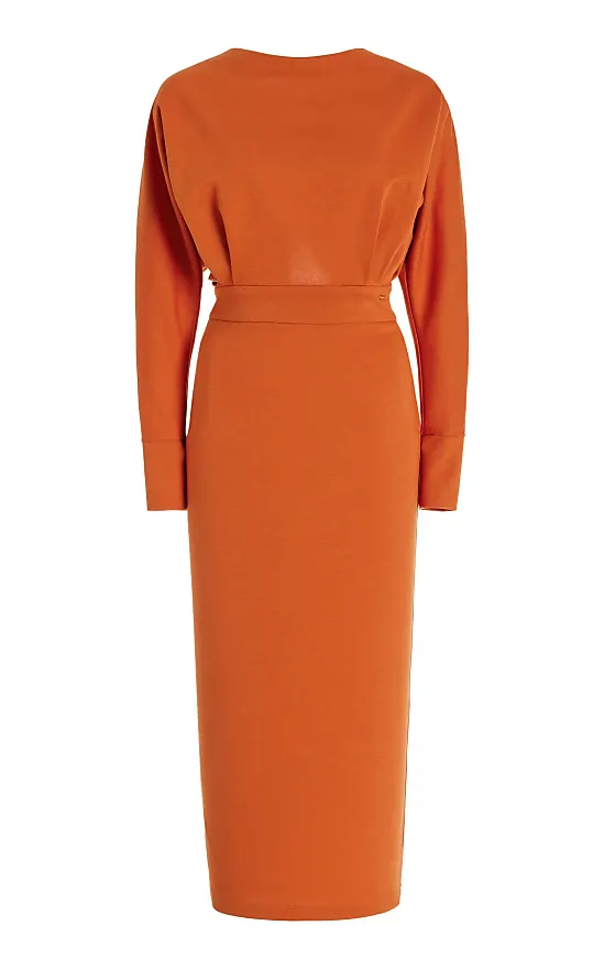 Françoise Exclusive Noa Cotton-Blend Midi Dress - Orange - FR 42 - Only ...