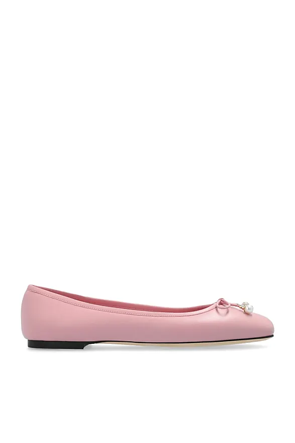 Compare prices for Jimmy Choo London Elme Ballet Flats, Womens, Pink ...