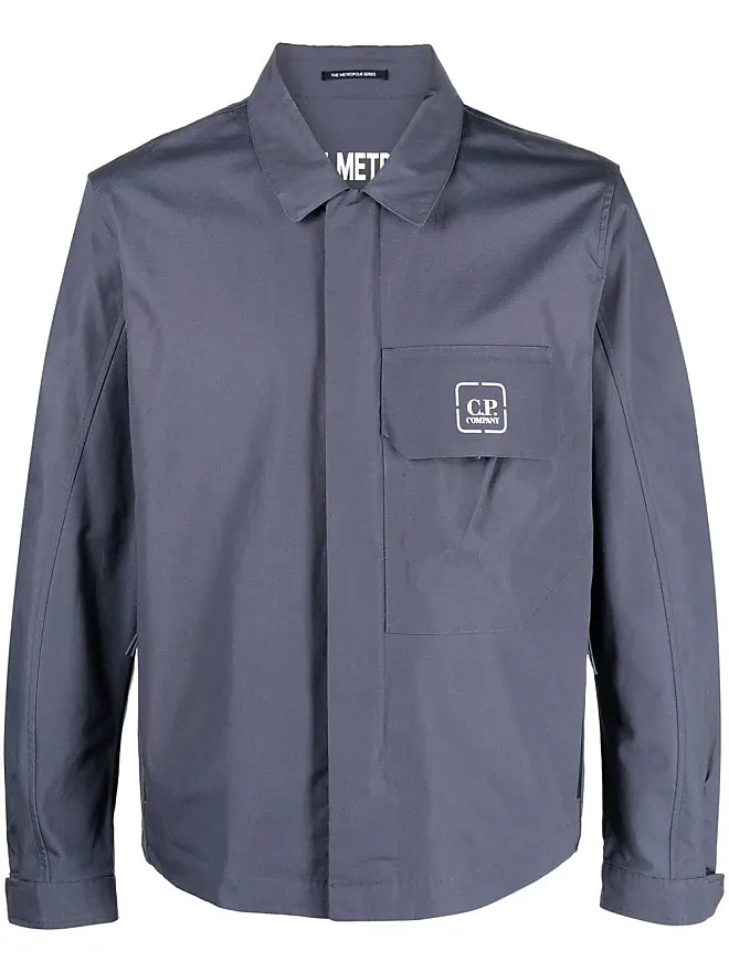 C.P. Company concealed-fastening shirt jacket - Blue