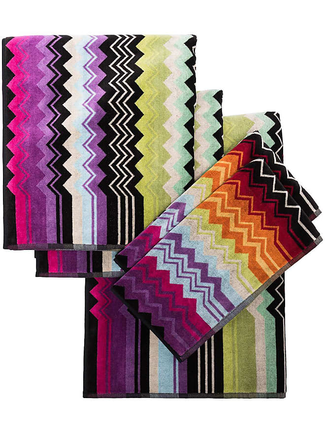 Missoni Home all-over geometric-print beach towel - Purple